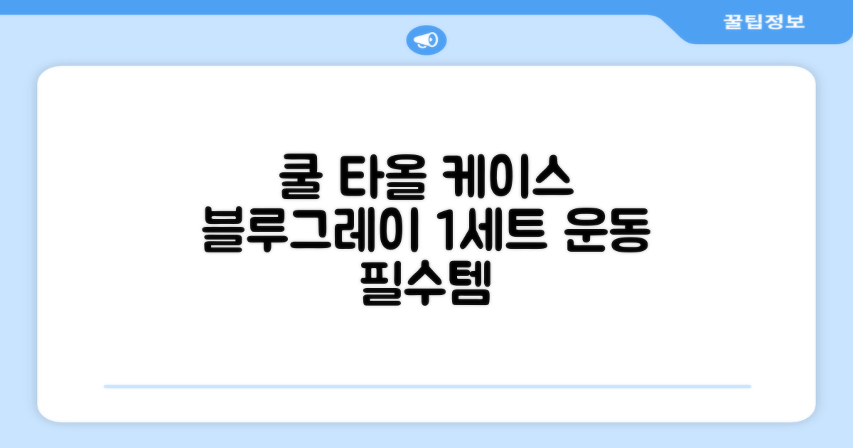 키프두잉 건식 스포츠 쿨 타올 케이스, 블루 + 그레이, 1세트 추천 리뷰